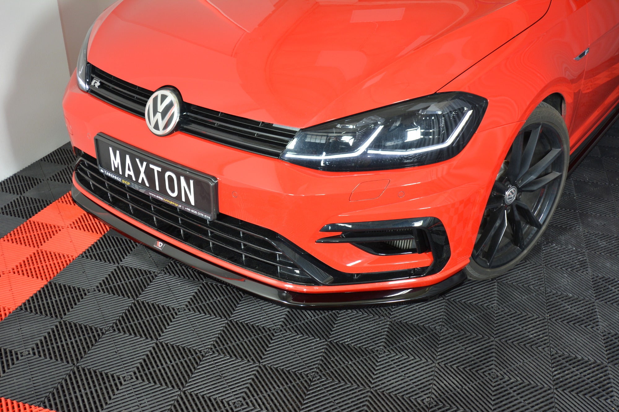 Front Splitter V.6 Volkswagen Golf R / R-Line Mk7 Facelift - Textured