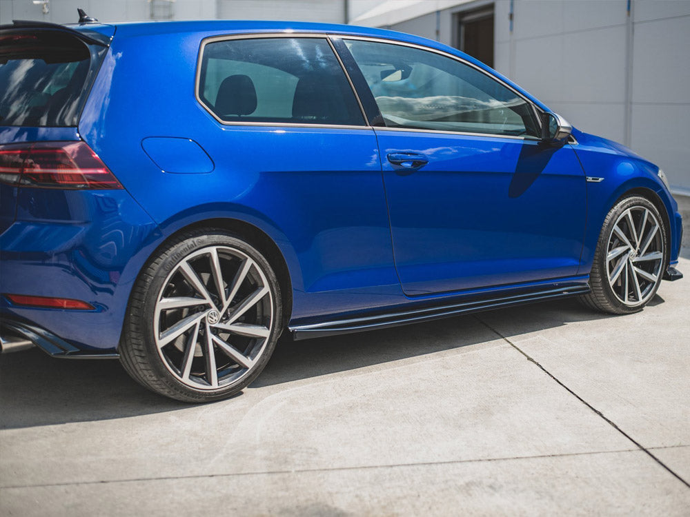 Side Skirts Diffusers V.4 Volkswagen Golf R / R-Line Mk7 Facelift