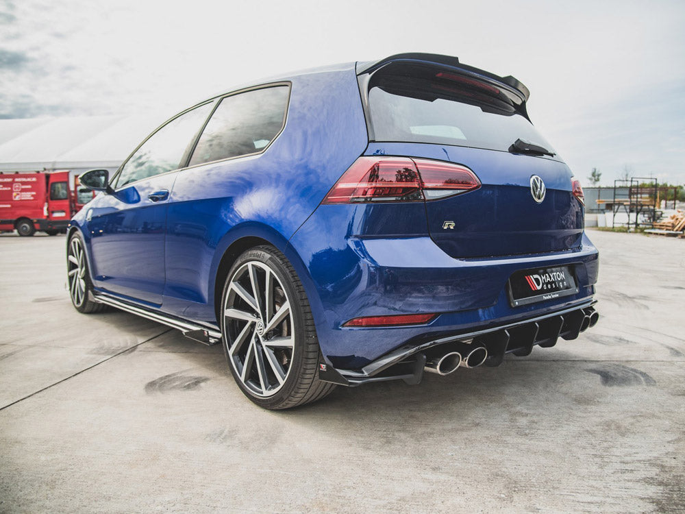 Street Pro Side Skirts Diffusers + Flaps Volkswagen Golf R / R-Line Mk7 Facelift