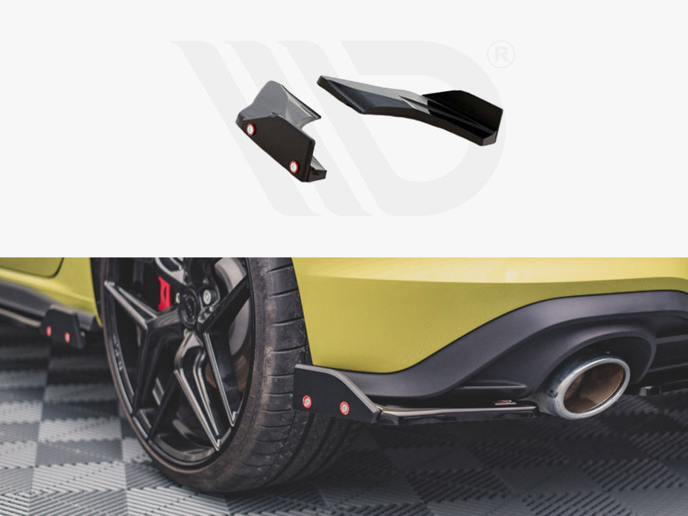 Rear Side Splitters V.1 + Flaps Vw Golf 8 Gti Clubsport