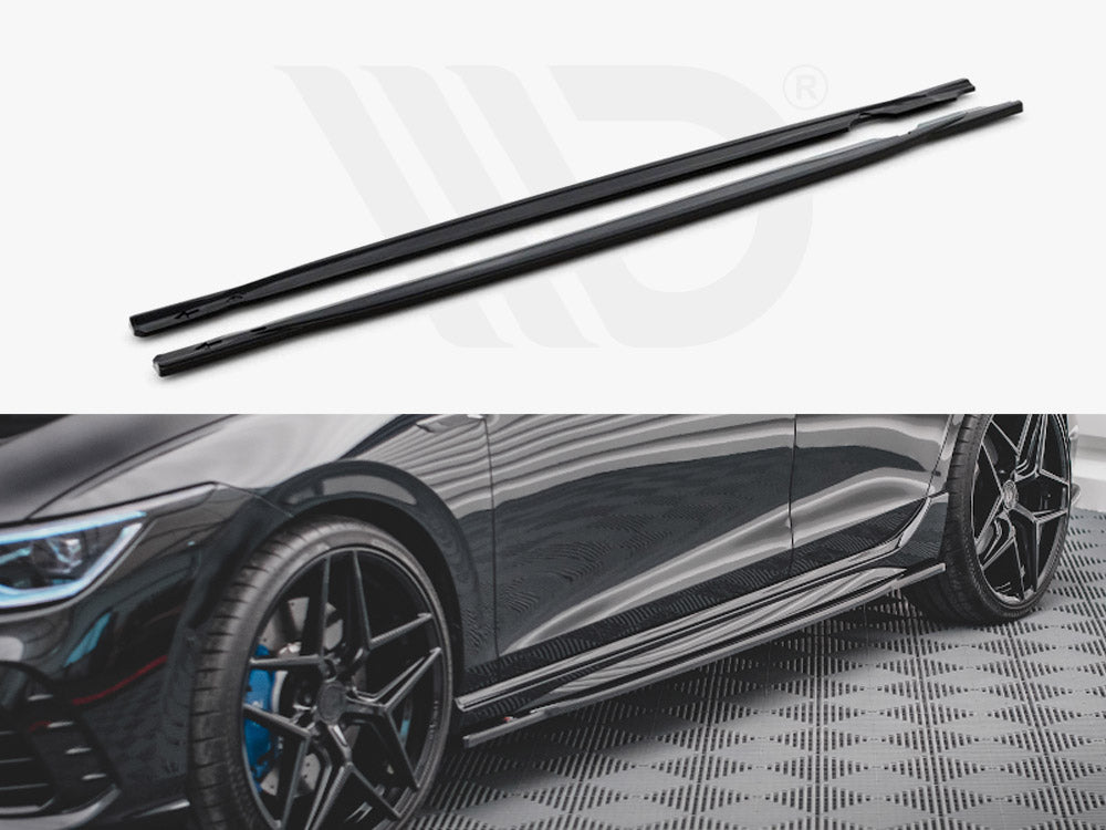 Side Skirts Diffusers V.1 Volkswagen Golf R Mk8
