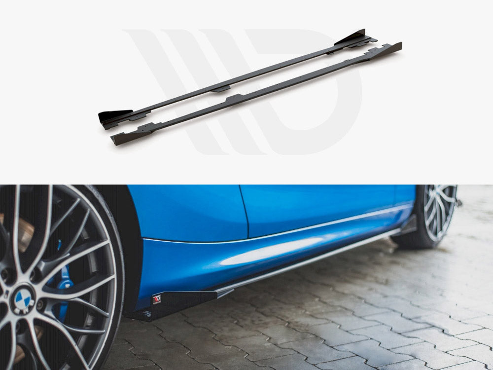 Street Pro Side Skirts Diffusers + Flaps Bmw 1 F21 M135I / M140I / M-Pack
