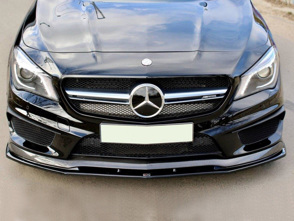 Front Splitter V.2 Mercedes CLA 45 AMG C117 (Pre-facelift) - Textured