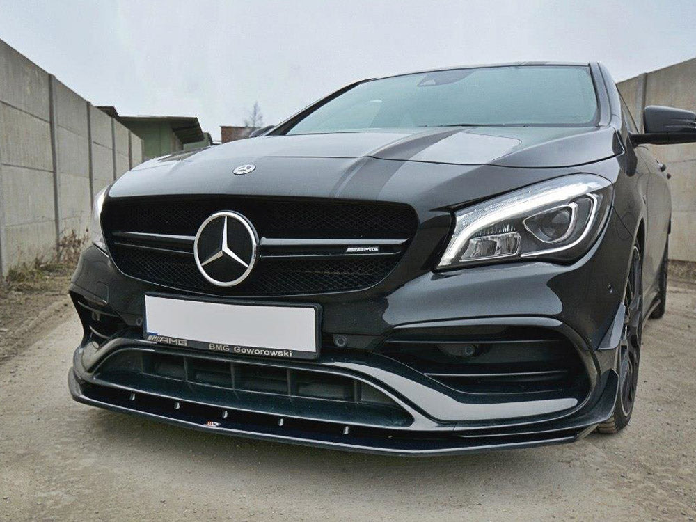 Front Splitter V.1 Mercedes CLA 45 AMG C117 (Facelift) (2017-UP) - Textured