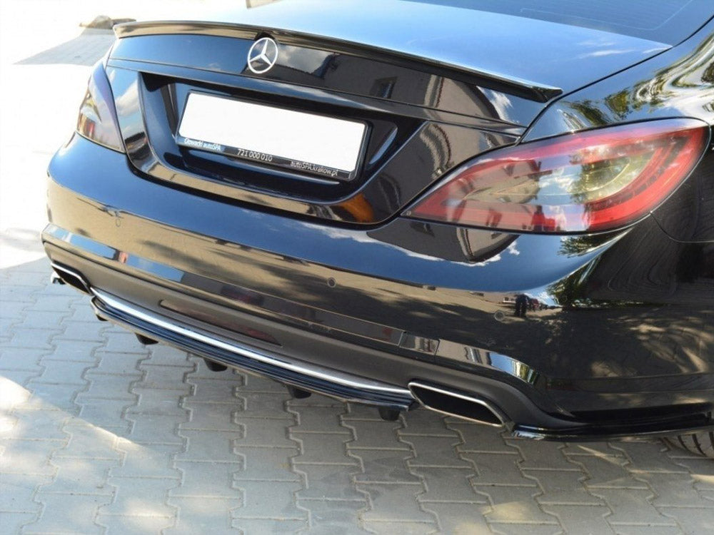 Central Rear Splitter Mercedes CLS C218 Amg-line (With A Vertical BAR) (2011-2014)