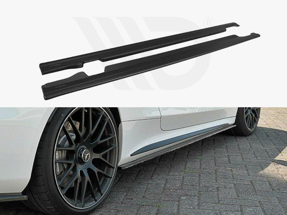 Side Skirts Splitters Mercedes C 205 63 AMG Coupe (2016-2018) - Textured