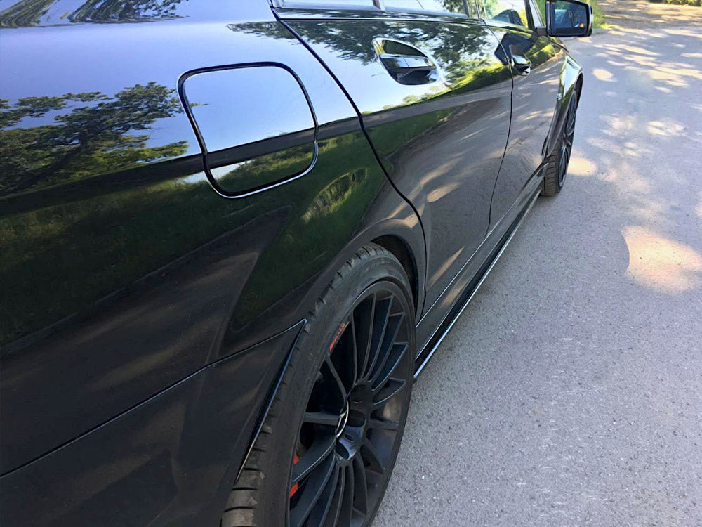 Side Skirts Diffusers Mercedes-Benz C63 AMG Sedan / Estate W204 / S204 Facelift - Textured