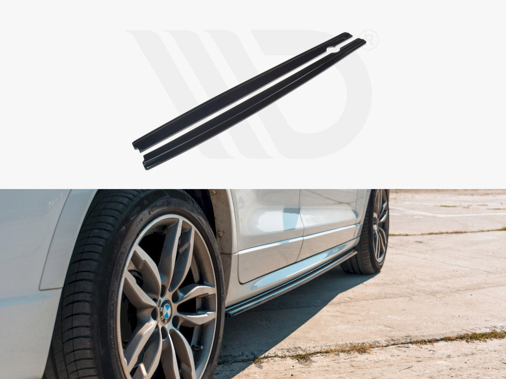 Side Skirts Diffusers Bmw X3 F25 M-Pack Facelift (2014-2017) - Textured