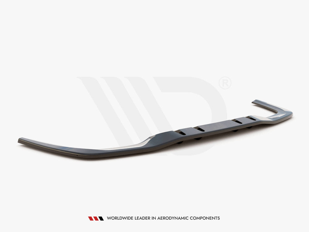 Rear Splitter (Vertical Bars) V.1 Mercedes A 35 AMG Sedan V177 - Textured