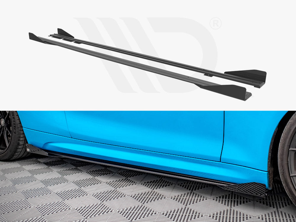 Street Pro Side Skirts Diffusers + Flaps Bmw M2 F87