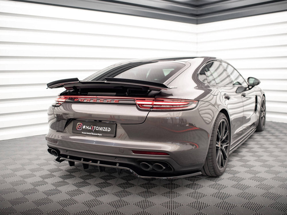 Rear Splitter (Vertical Bars) Porsche Panamera Turbo S E-Hybrid / Panamera E-Hybrid / Panamera 4S 971
