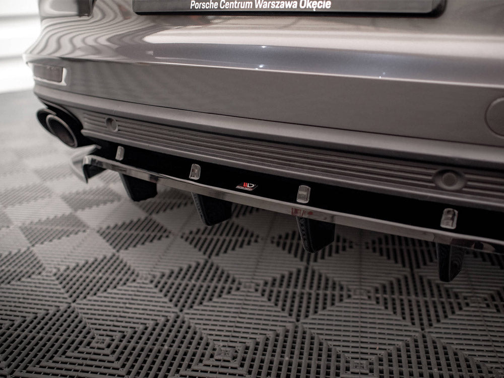 Rear Splitter (Vertical Bars) Porsche Panamera Turbo S E-Hybrid / Panamera E-Hybrid / Panamera 4S 971