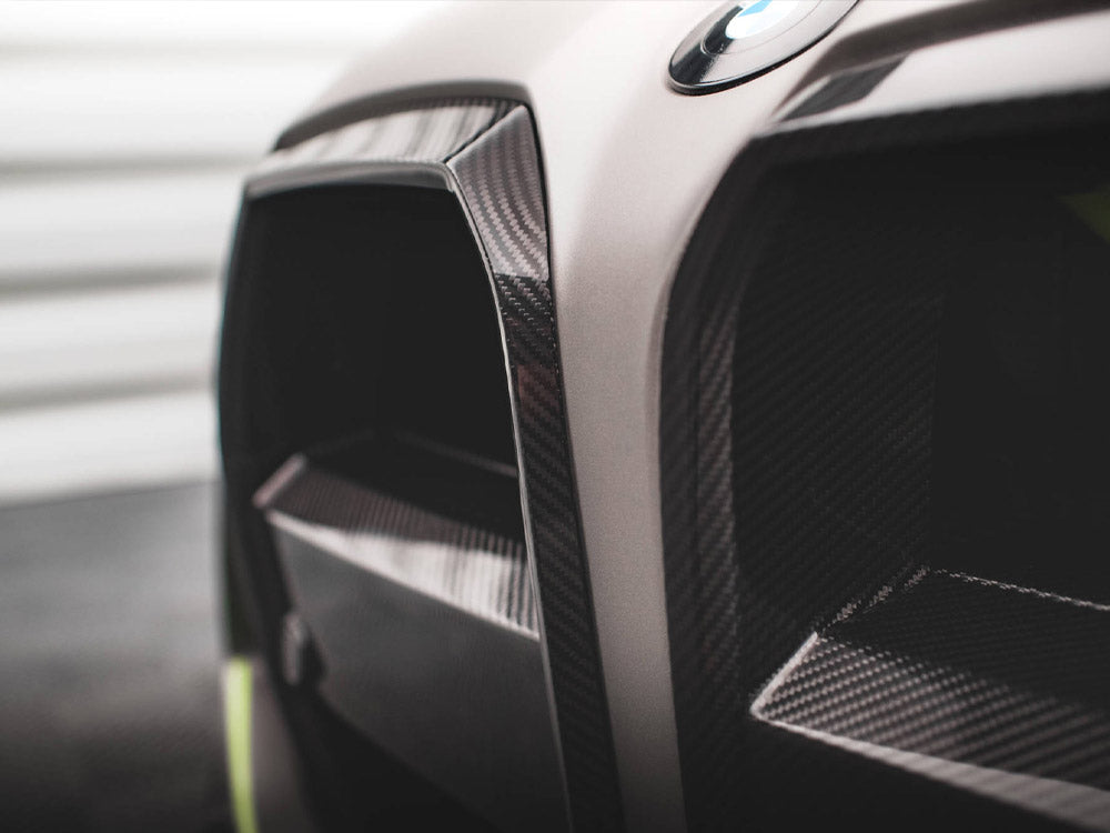 Carbon Fiber Front Grill + License Plate Holder Base Bmw M4 G82 / M3 G80