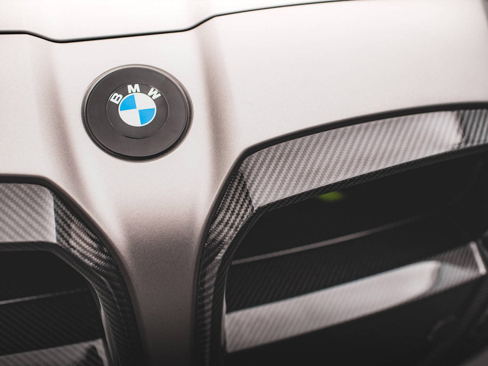 Carbon Fiber Front Grill + License Plate Holder Base Bmw M4 G82 / M3 G80