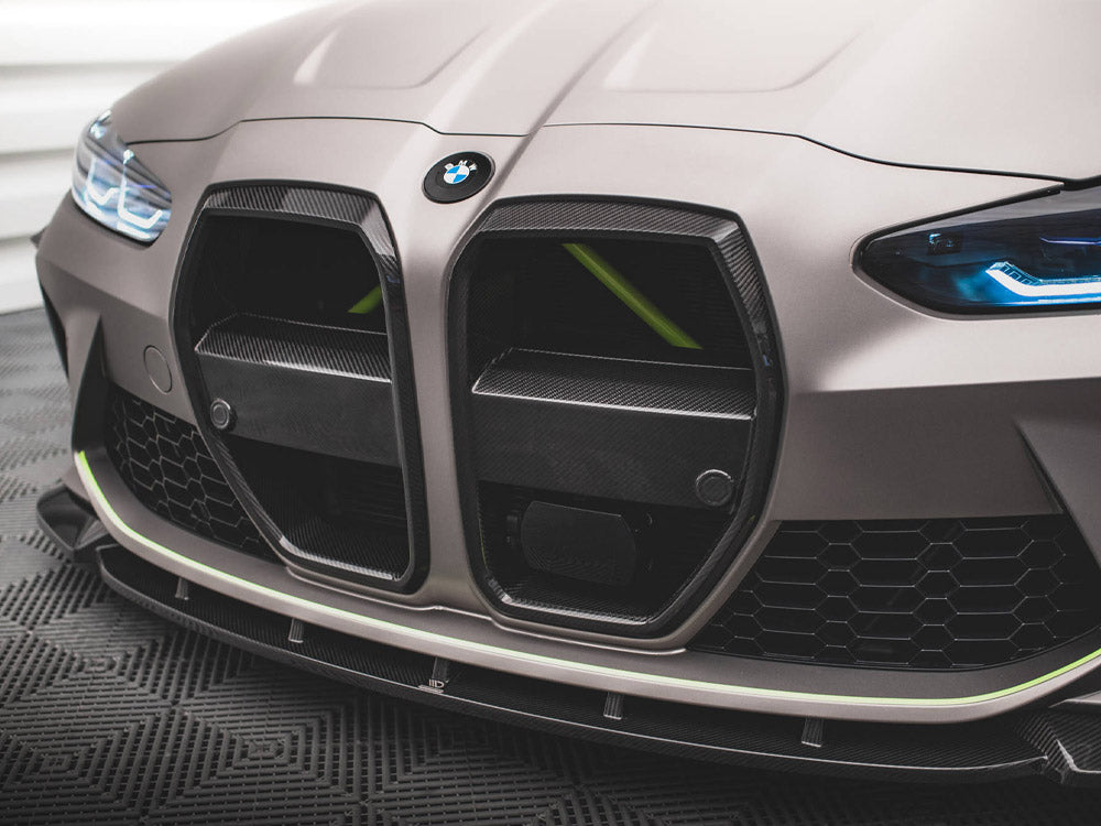 Carbon Fiber Front Grill + License Plate Holder Base Bmw M4 G82 / M3 G80