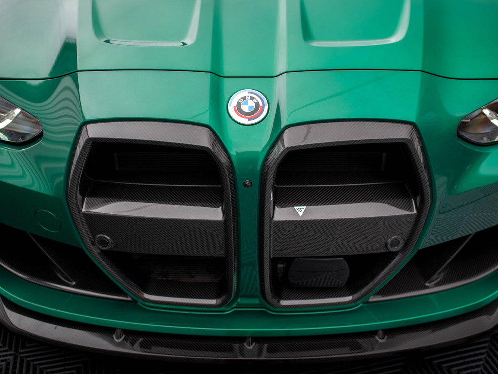 Carbon Fiber Front Grill + License Plate Holder Base Bmw M4 G82 / M3 G80