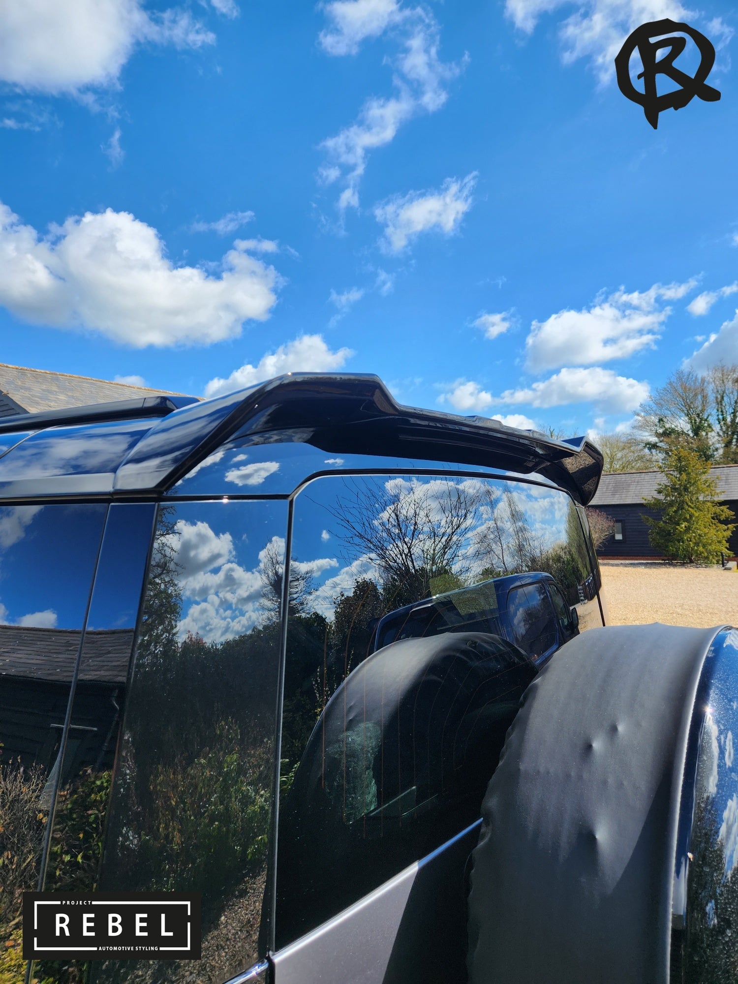 Defender L663 Gloss Black Rear Spoiler v2