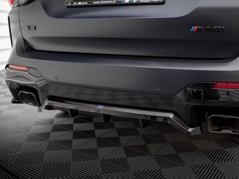 Central Rear Splitter (Vertical Bars) Bmw X3 M-Pack G01 Facelift