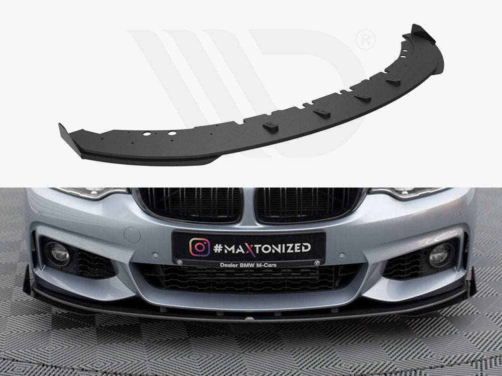 Street Pro Front Splitter + Flaps Bmw 4 Coupe / Gran Coupe / Cabrio M-Pack F32 / F36 / F33