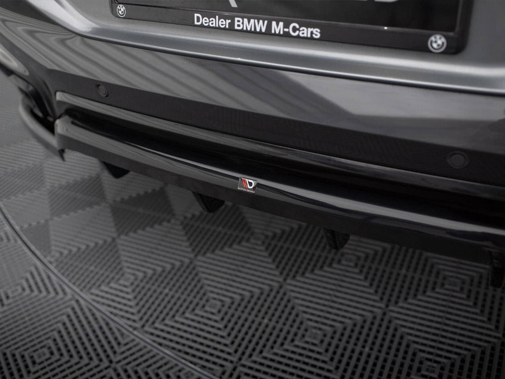 Central Rear Splitter (Vertical Bars) V.2 Bmw X6 M-Pack G06 Facelift