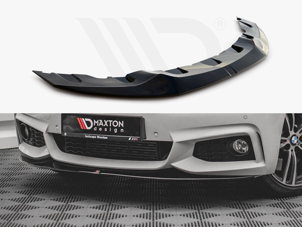Front Splitter V.2 Bmw 4 Coupe / Gran Coupe / Cabrio M-Pack F32 / F36 / F33 - Textured