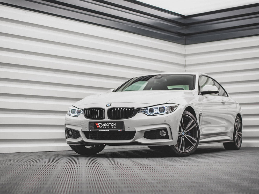 Front Splitter V.2 Bmw 4 Coupe / Gran Coupe / Cabrio M-Pack F32 / F36 / F33 - Textured