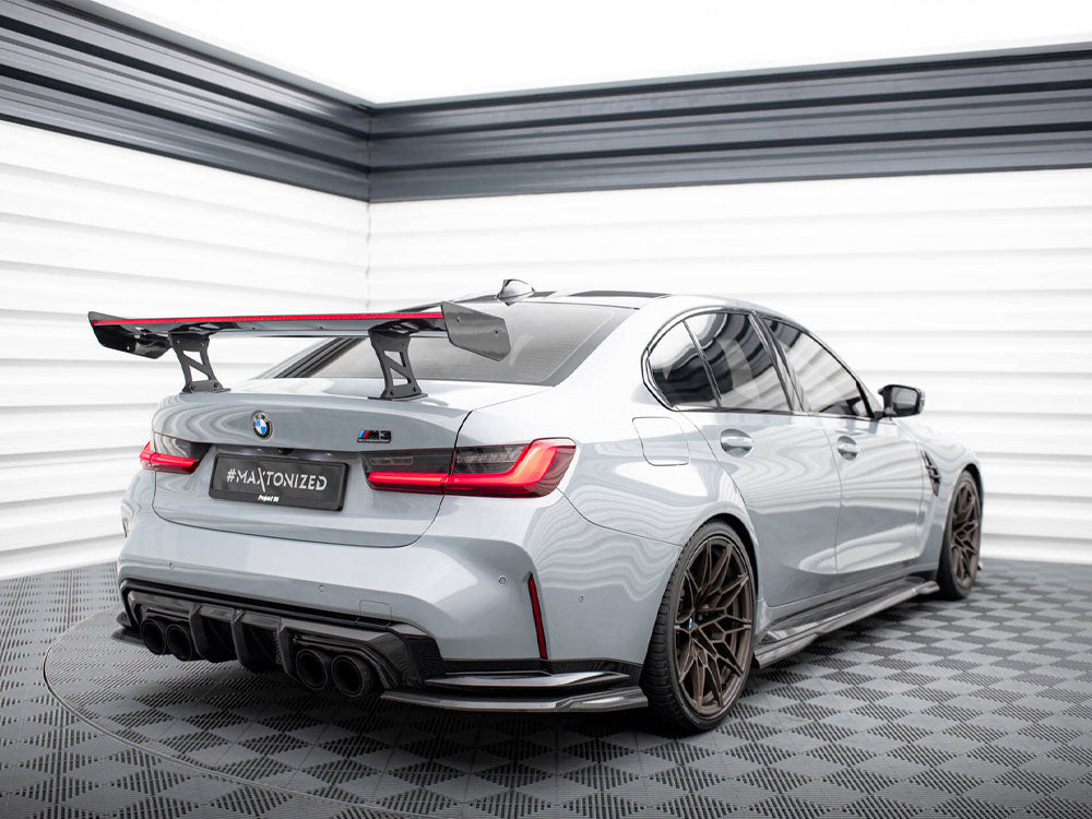 Carbon Spoiler With Internal Brackets Uprights + Led Bmw M3 G80 / M340I G20 / 3 M-Pack G20 / 3 Standard G20