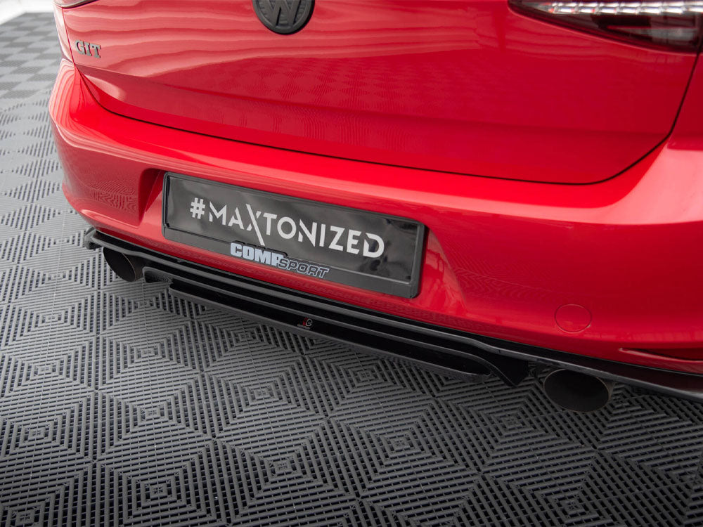 Central Rear Splitter Vw Golf Gti Mk7 Clubsport - Textured
