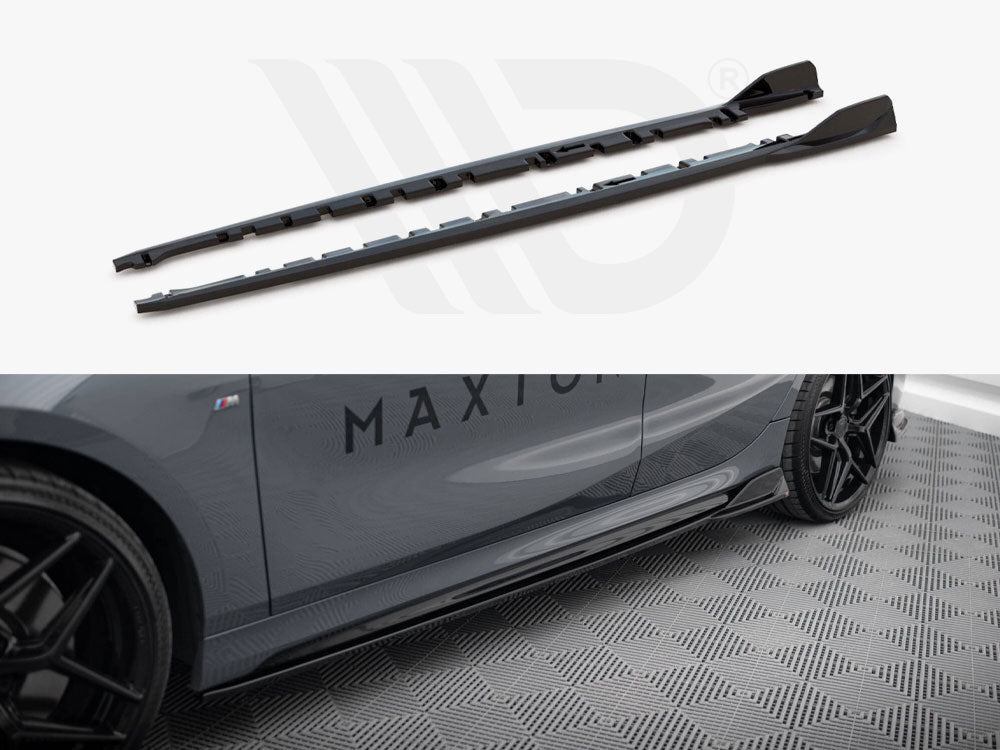 Side Skirts Diffusers V.3 Bmw 1 F40 M-Sport / M135I - Textured
