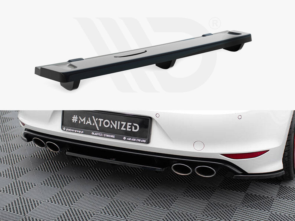 Central Rear Splitter (Vertical Bars) Vw Golf R Mk7
