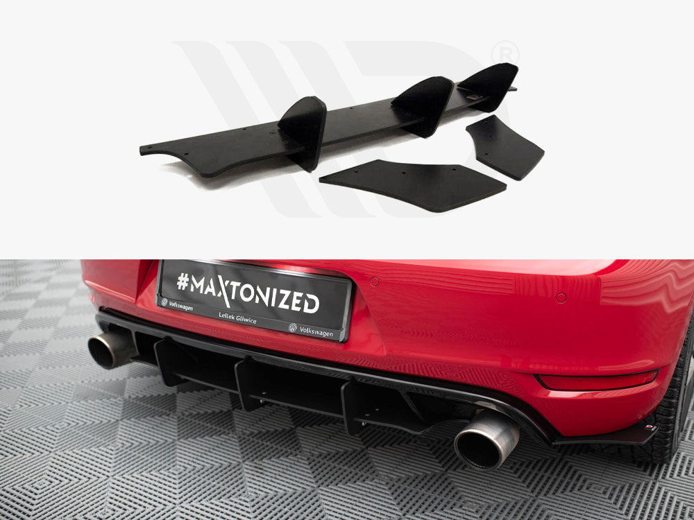 Rear Diffuser &Amp; Rear Side Splitters Vw Golf Mk6 Gti / 35Th