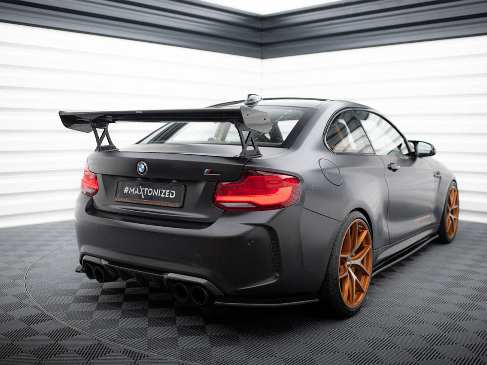 Carbon Spoiler With External Brackets Uprights Bmw M2 F87