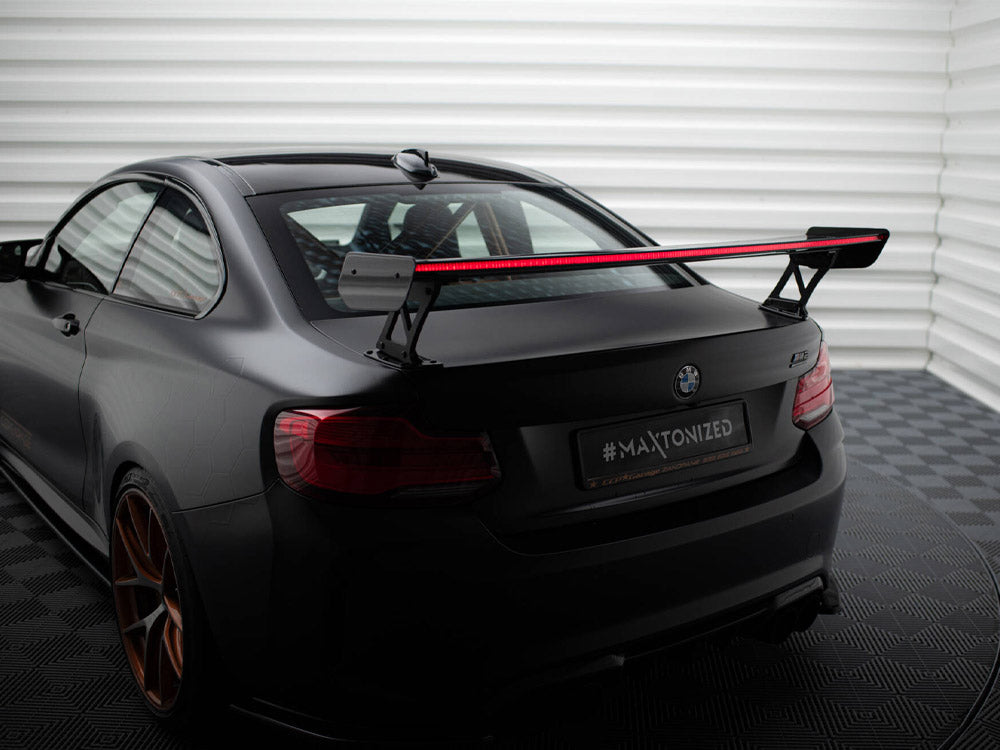 Carbon Spoiler With External Brackets Uprights + Led Bmw M2 F87