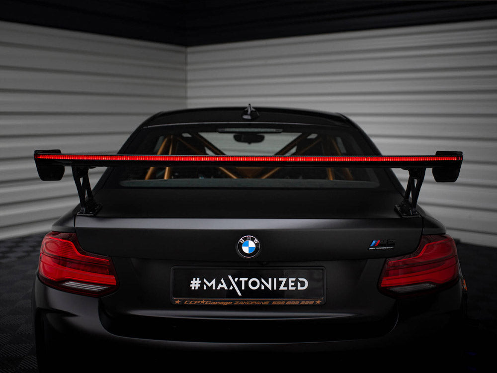 Carbon Spoiler With External Brackets Uprights + Led Bmw M2 F87