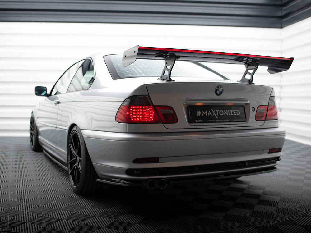 Carbon Spoiler With Internal Brackets Uprights + Led Bmw 3 Coupe E46