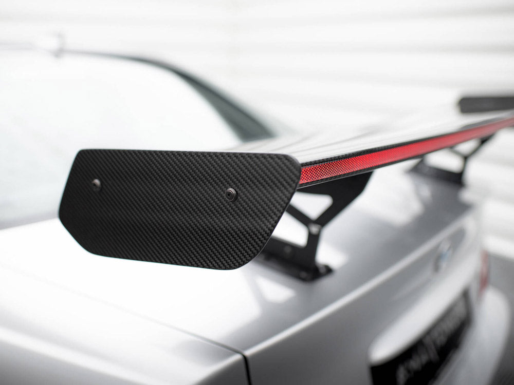 Carbon Spoiler With Internal Brackets Uprights + Led Bmw 3 Coupe E46