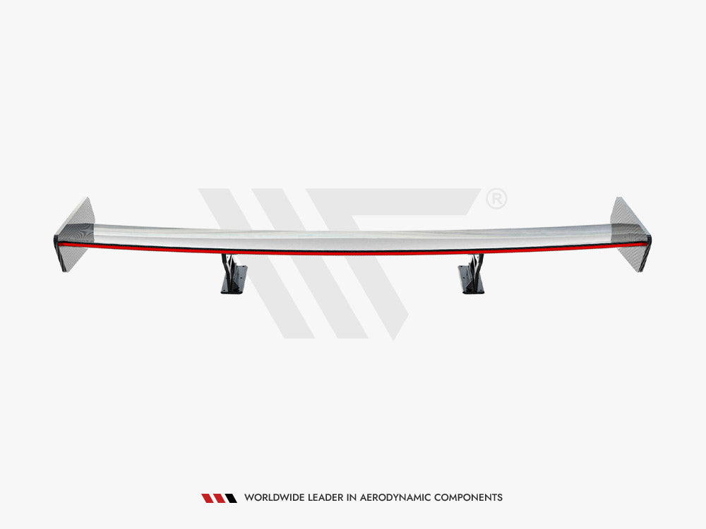 Carbon Spoiler With Internal Brackets Uprights + Led Bmw 3 Coupe E46