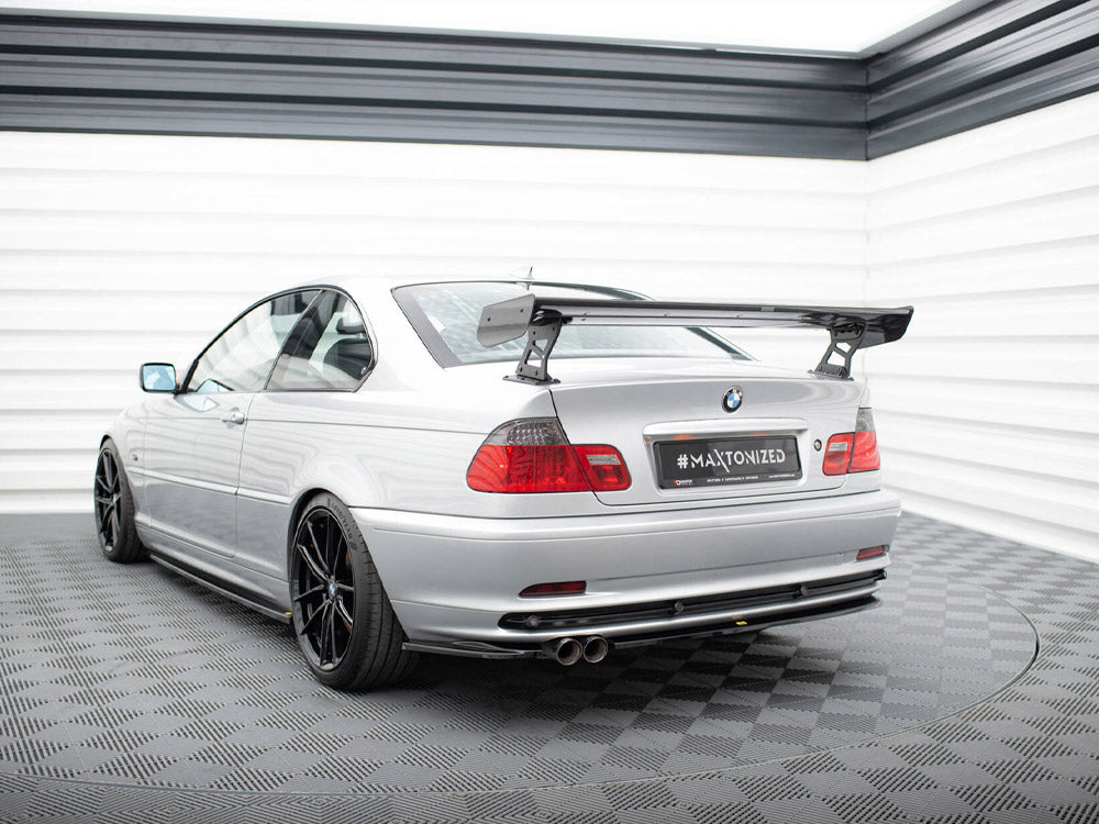 Carbon Spoiler With External Brackets Uprights Bmw 3 Coupe E46