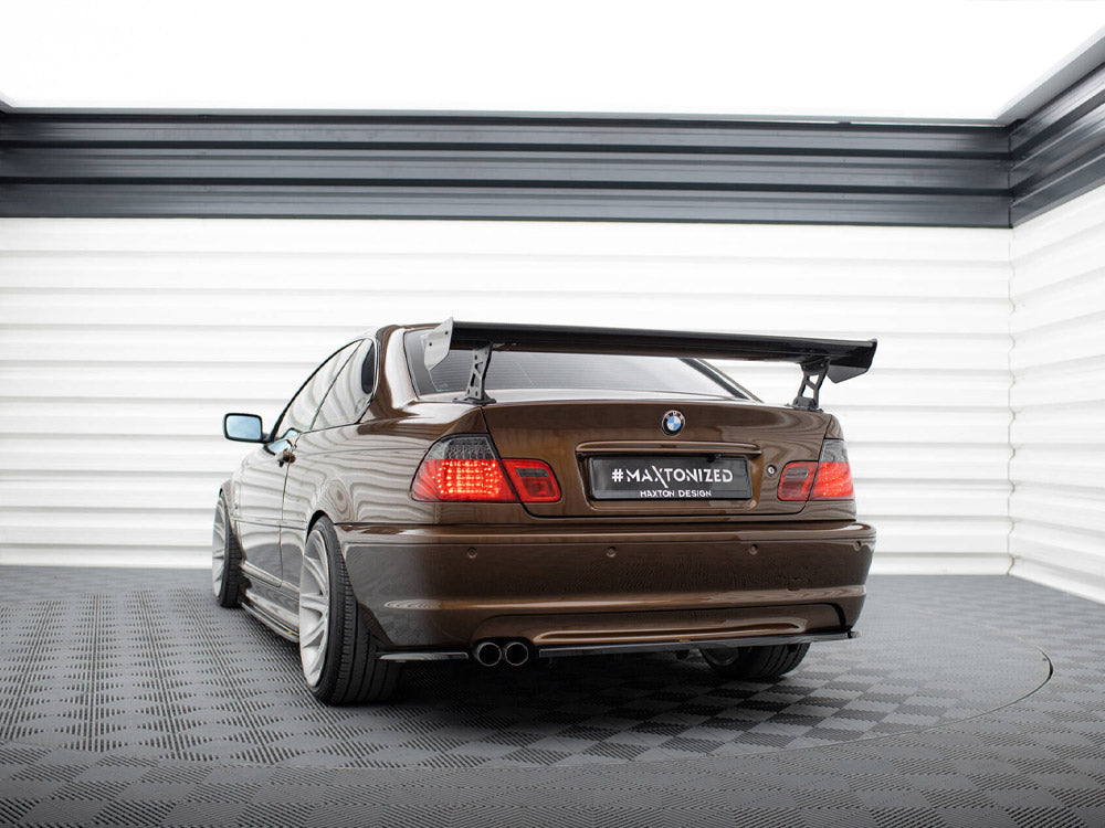 Carbon Spoiler With External Brackets Uprights Bmw 3 Coupe E46