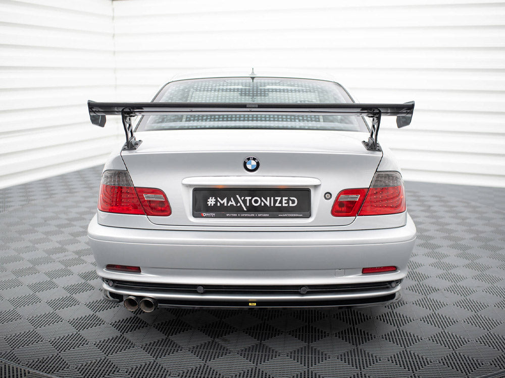 Carbon Spoiler With External Brackets Uprights Bmw 3 Coupe E46