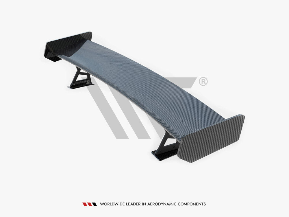 Carbon Spoiler With External Brackets Uprights + Led Bmw 3 Coupe E46