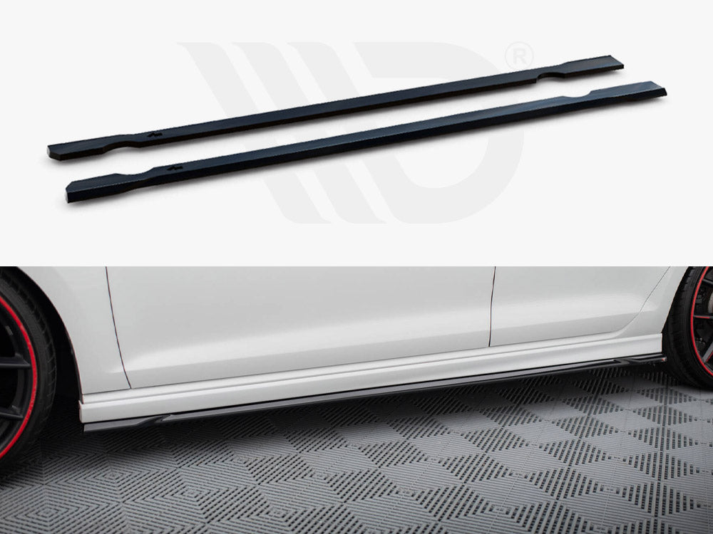 Side Skirts Diffusers V.4 Volkswagen Golf R / R-Line Mk7