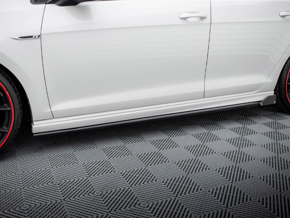 Side Skirts Diffusers V.3 + Flaps Volkswagen Golf R / R-Line Mk7