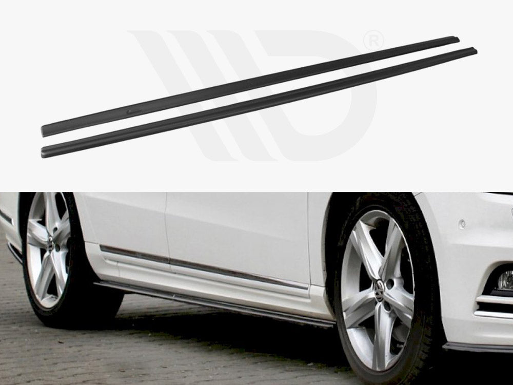 Side Skirts Diffusers Volkswagen Passat R-Line B7 - Textured