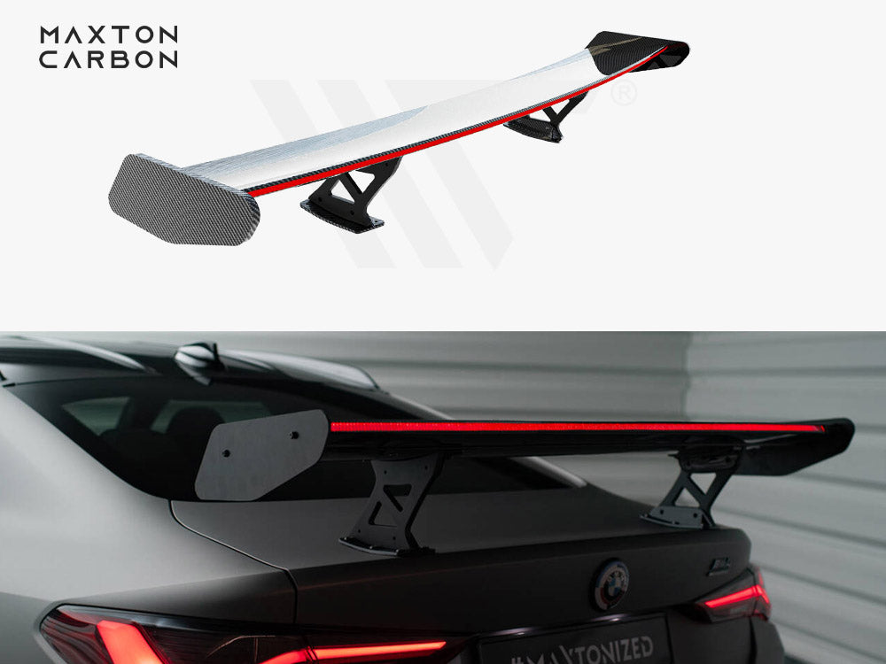 Carbon Spoiler With Internal Brackets Uprights + Led Bmw M4 G82 / M440I G22 / 4 M-Pack G22
