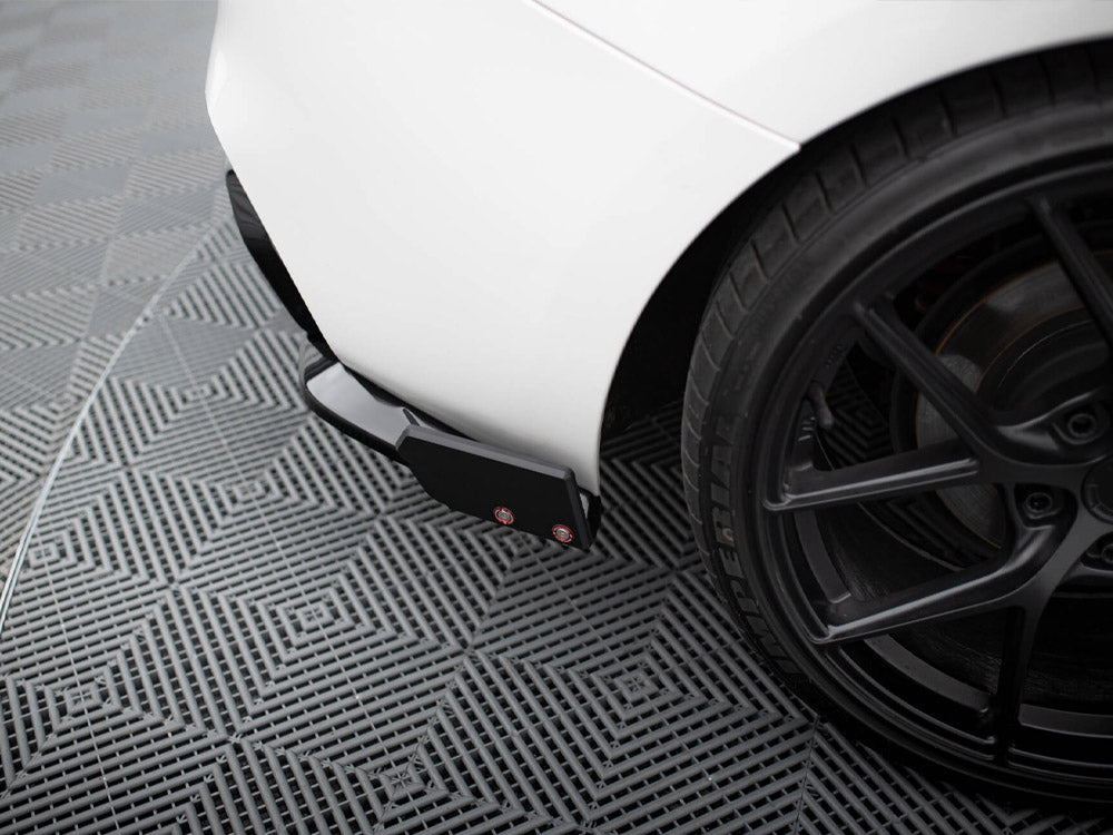 Rear Side Splitters V.5 + Flaps (For Rear Valance V.3) Bmw 1 M-Pack / M140I F20 Facelift