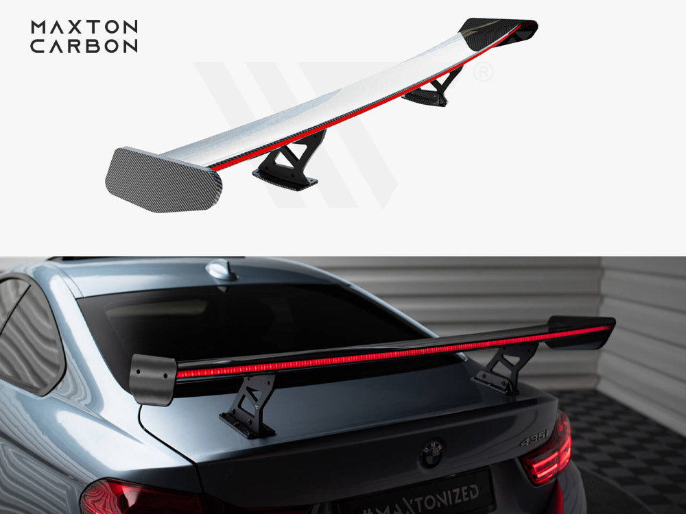 Carbon Spoiler With Internal Brackets Uprights + Led Bmw 4 F32 / 4 F32 M-Pack Coupe