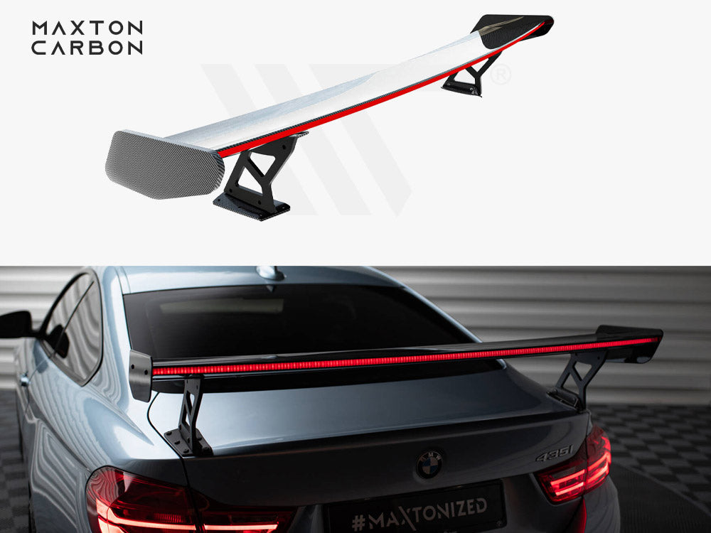 Carbon Spoiler With External Brackets Uprights + Led Bmw 4 F32 / 4 F32 M-Pack Coupe