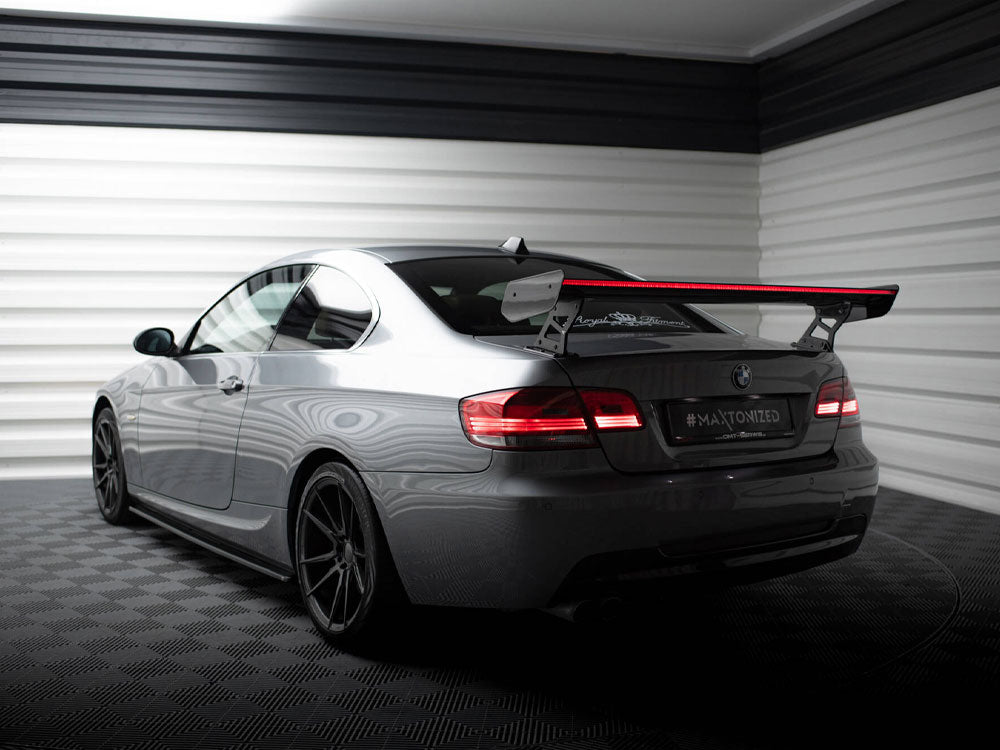 Carbon Spoiler With External Brackets Uprights + Led Bmw 3 / M3 Coupe E92