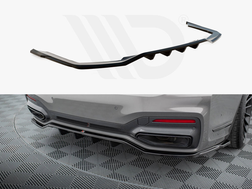 Rear Splitter (Vertical Bars) V.2 Bmw 7 M-Pack G11 / G12 Facelift
